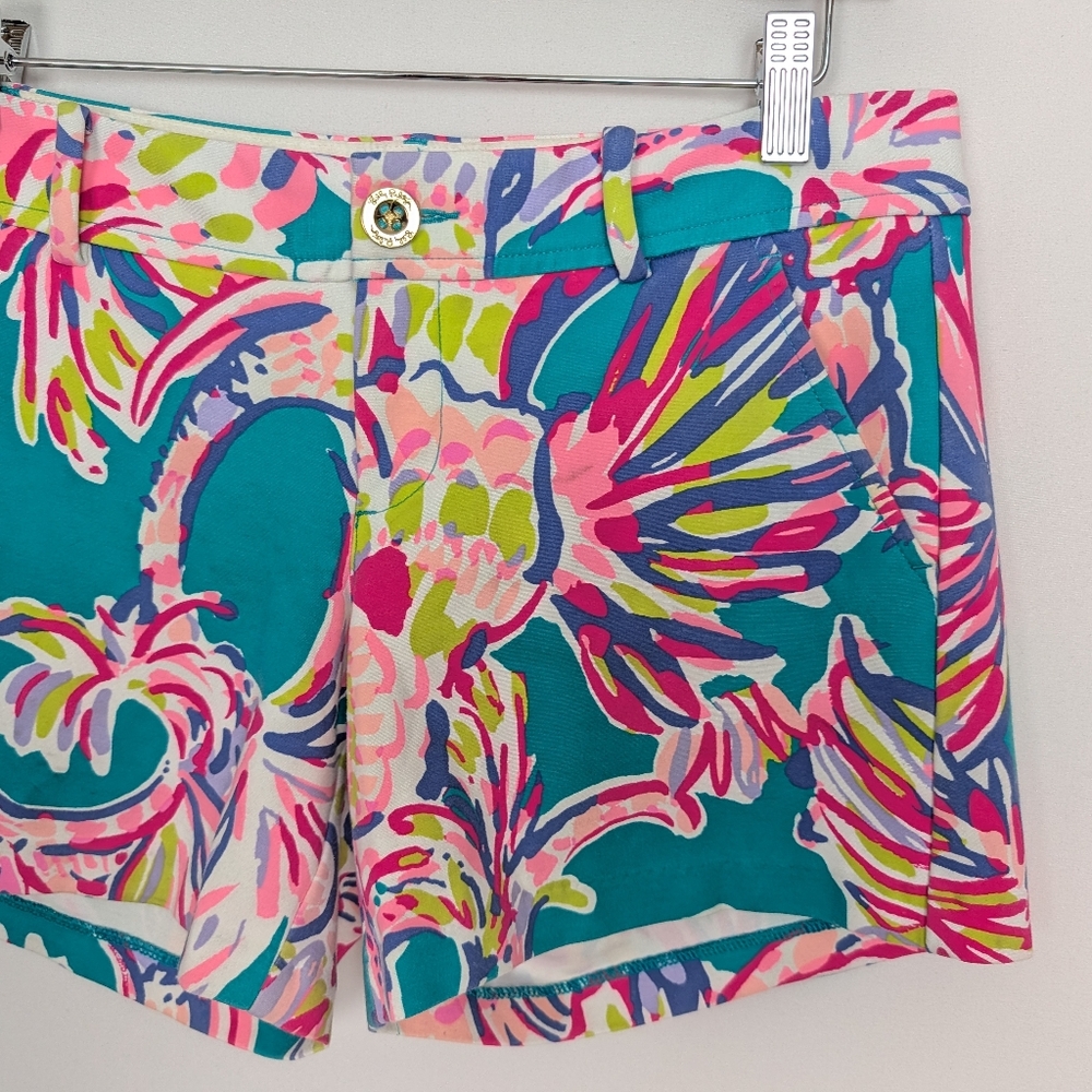 Lilly Pulitzer Callahan Short Knit Agate Green Safari Sighted - Picture 5 of 14